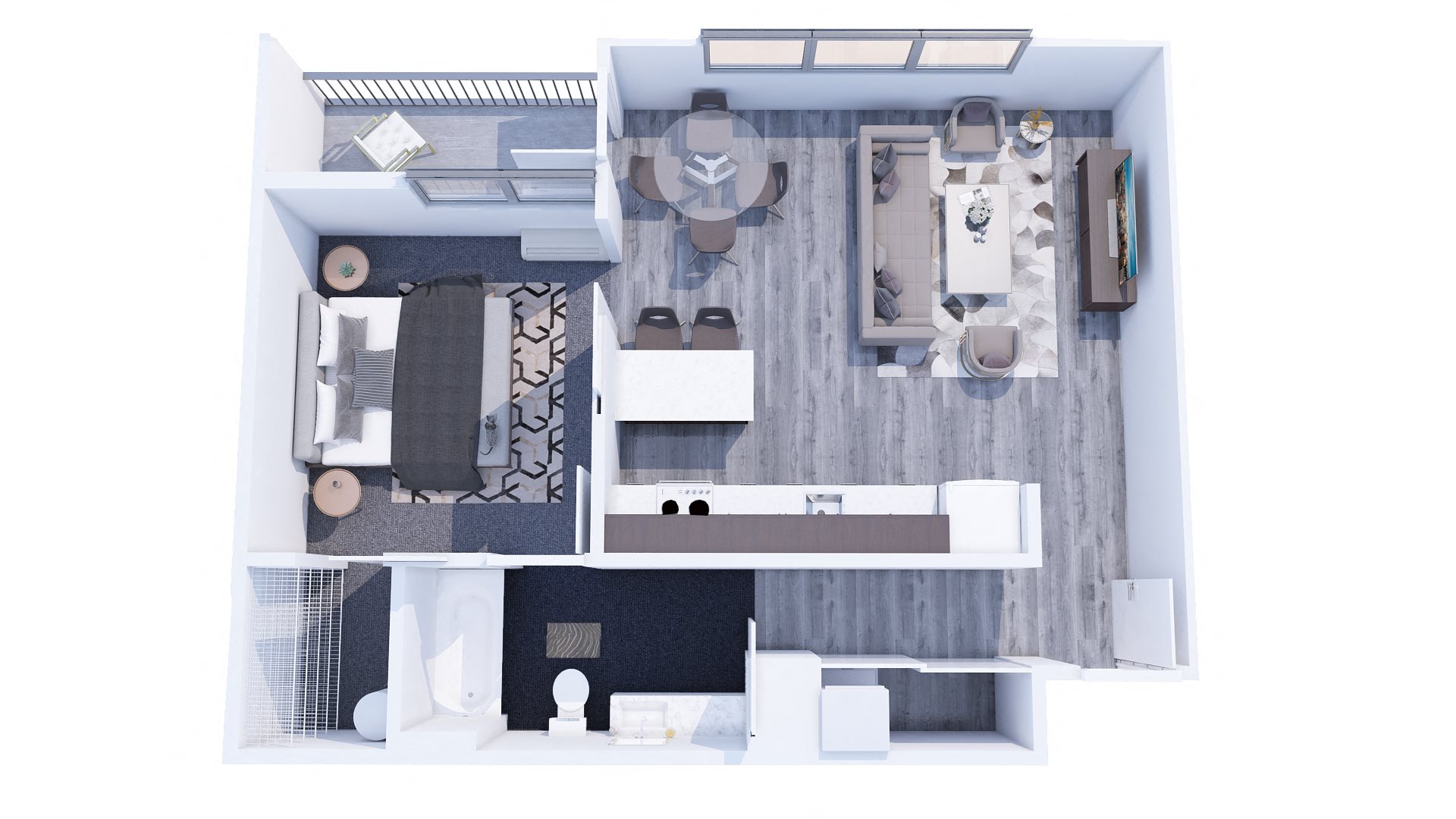 Range Apartments 1x1 B Floor Plan Range Apartments 1x1 B Floor Plan